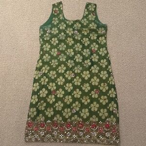 Green Embroidered Kurta